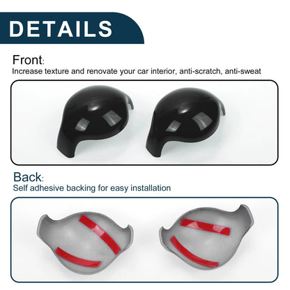 Gear Shift Knob Cover for Ford Mustang 2015-2023 Black Console 1 Set
