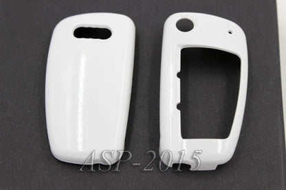 White Remote Flip Key Cover Case FOB Shell Cap Fit for Audi A4 A6