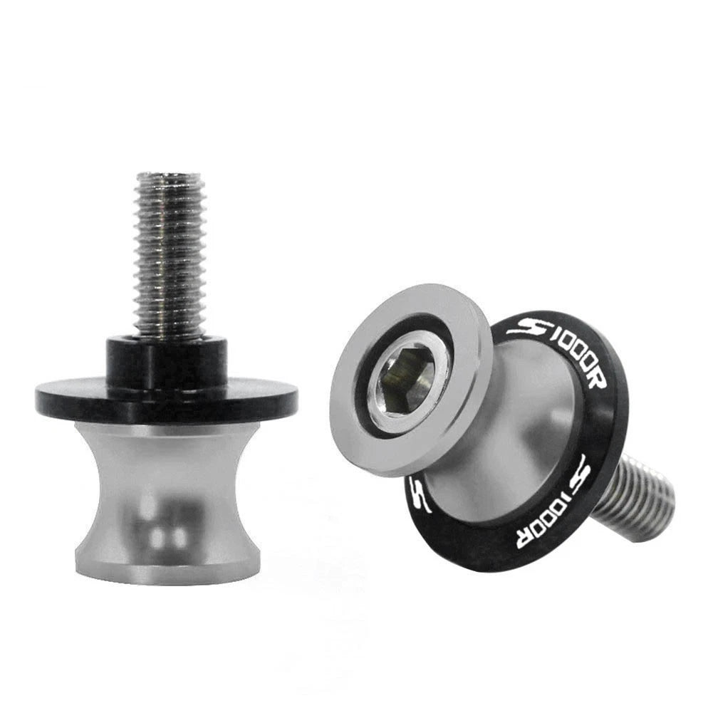 Silver Swingarm Spools for BMW S1000R S1000RR (2014-2018) - 2 x M8 Screws