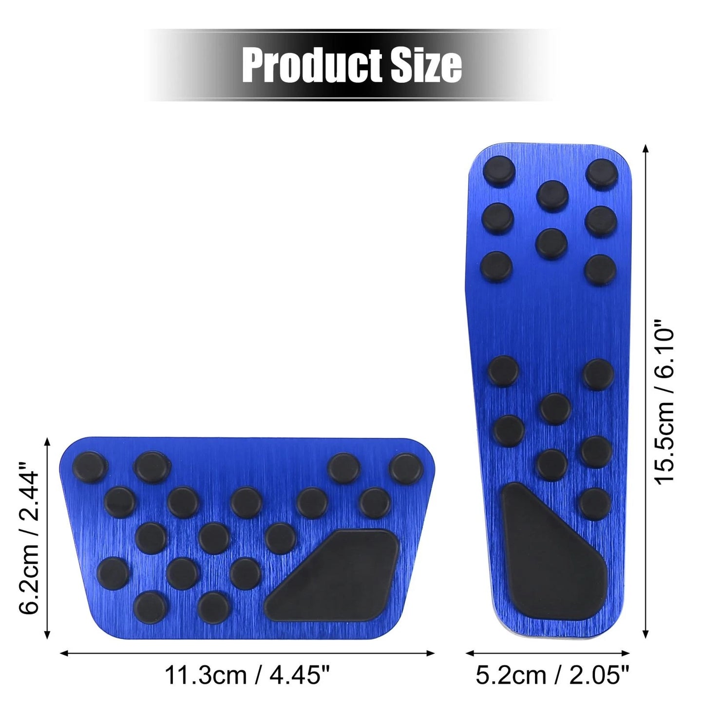 Anti Slip Brake & Gas Accelerator Pedal Cover Kit for Dodge/Chrysler Blue