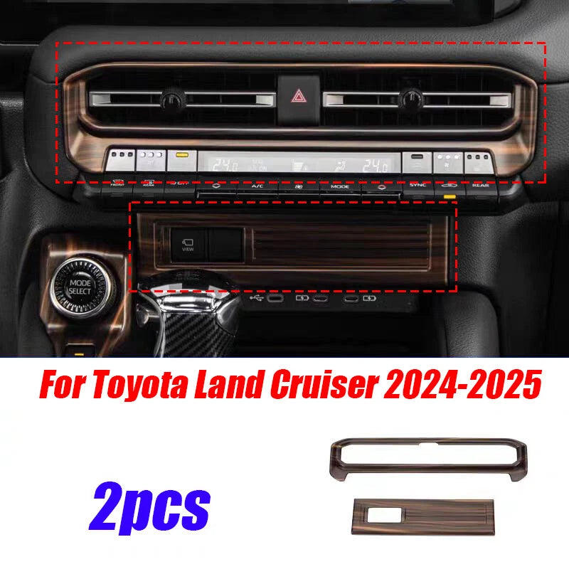 Peach Wood Grain Center Air Outlet Cover for Toyota Prado Land Cruiser LC250