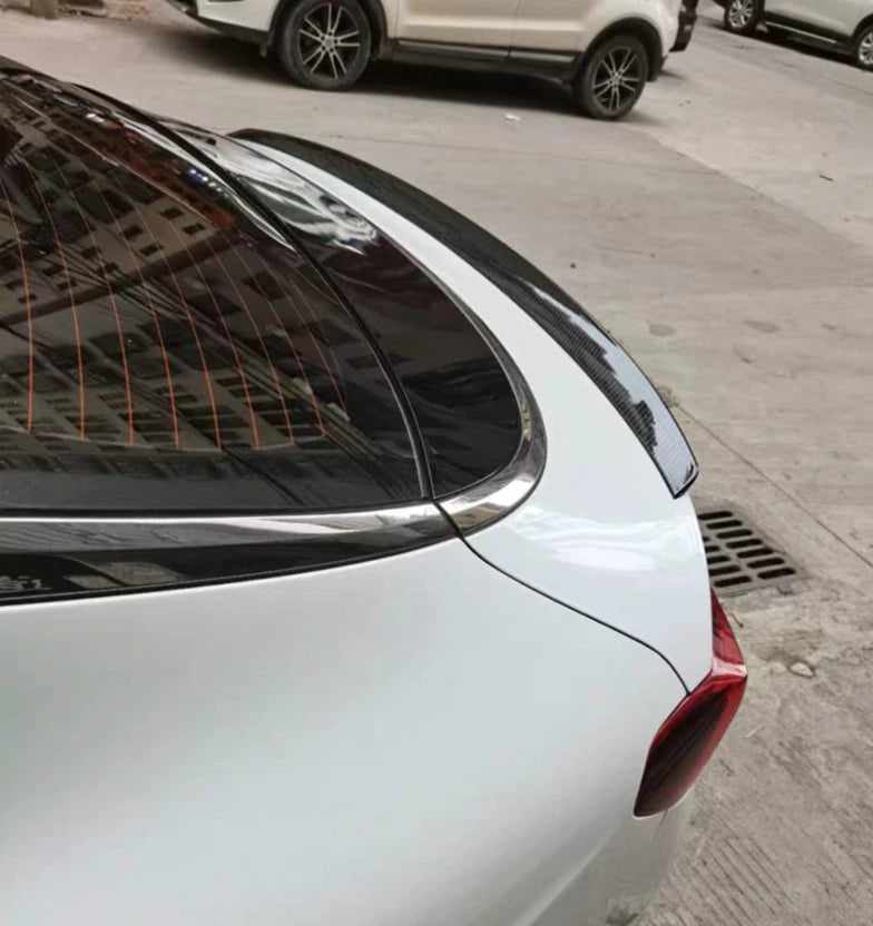 ABS Rear Spoiler Wing Lip Trim for 2021 Kia K5 Optima Carbon Fiber