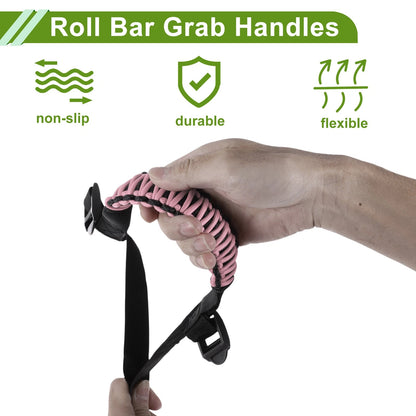 Pink Roll Bar Grab Handles for Jeep Wrangler (2024-2025)