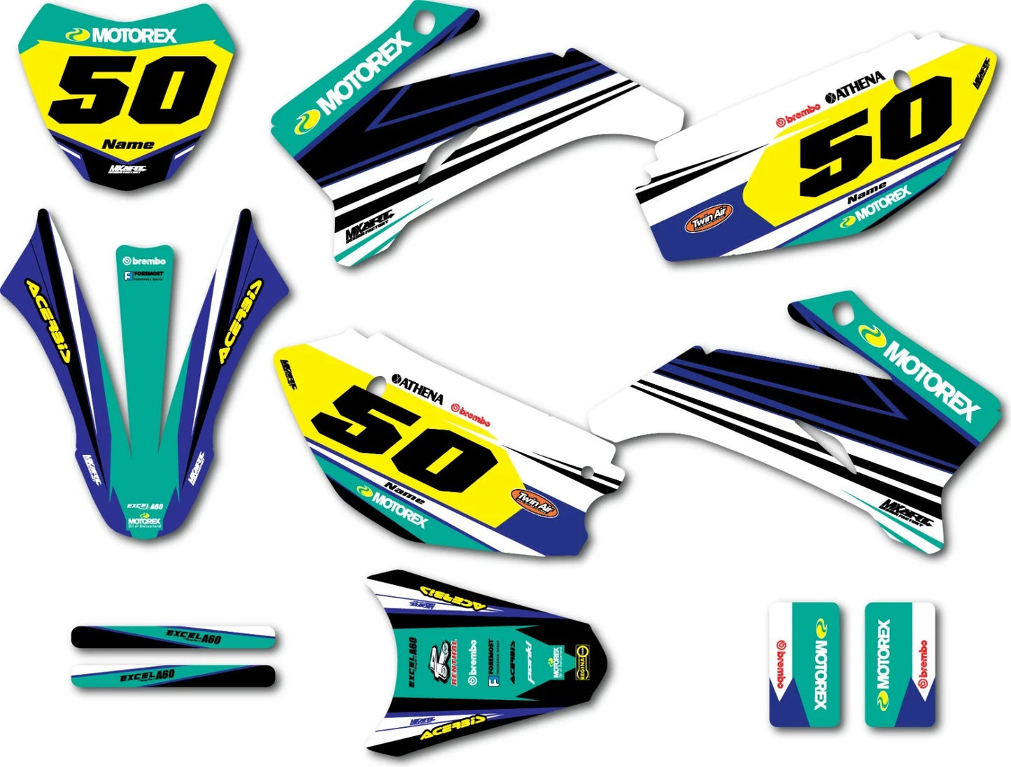 Custom Graphic Kit Strike Style Decals for Yamaha TTR 110