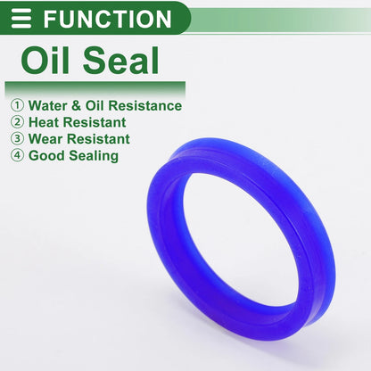 Oil Seal Seal Ring Rotary Shaft Seal TPU 35x43x7mm High Pressure Blue 5 Pcs