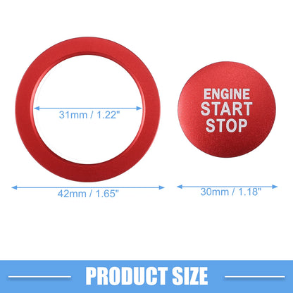 Aluminum Red Engine Start Ignition Button Sticker for Lexus IS ES RX GS NX