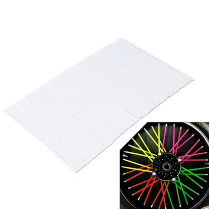 72pcs Spoke Skin Covers for Motocross Dirt Bike Wheel Rim Guard White