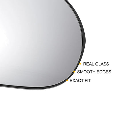 Left Side Heated White Mirror Glass for Jeep Compass (2010-2016)