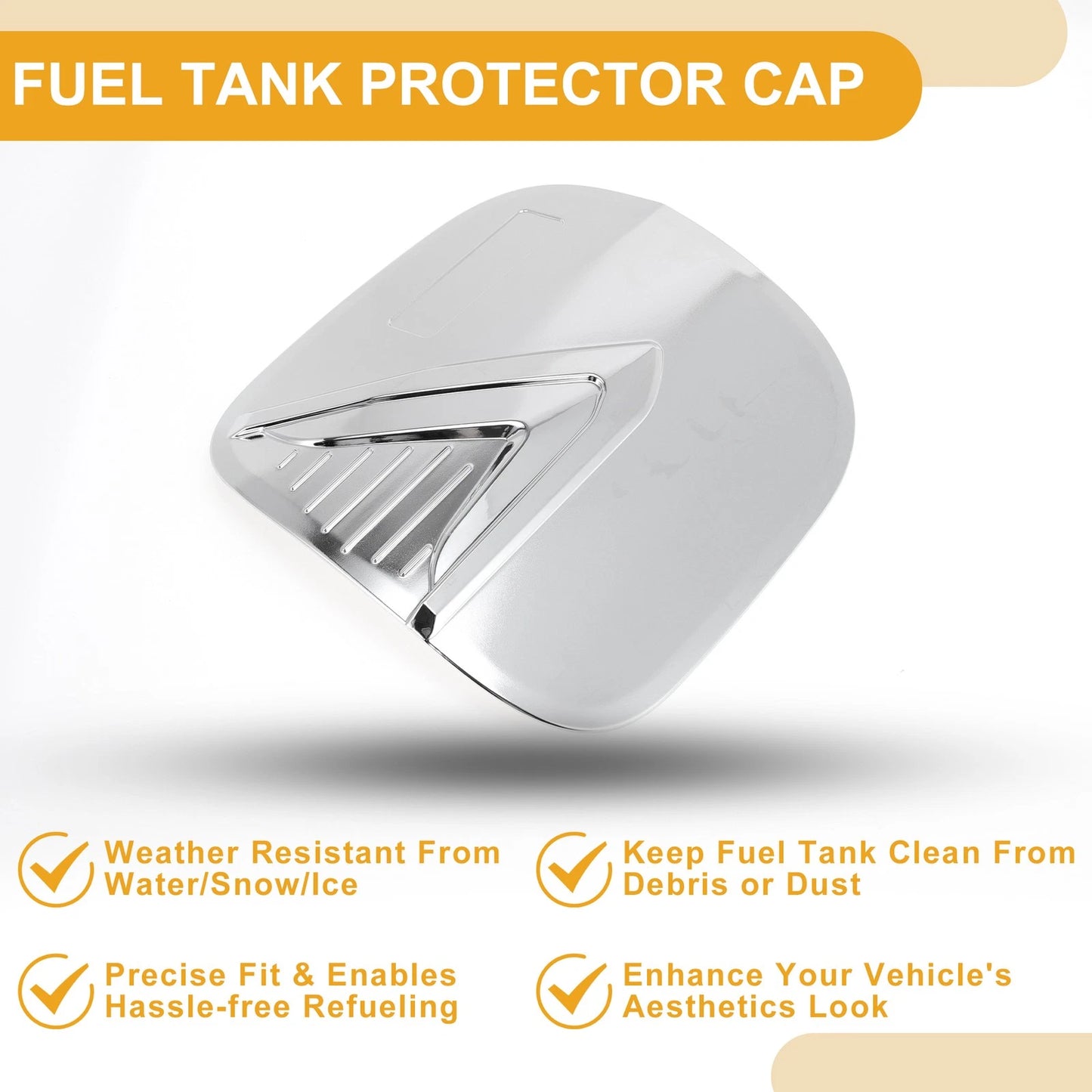 Fuel Tank Door Cap for Mitsubishi Eclipse (2018-2025) Chrome Silver Tone