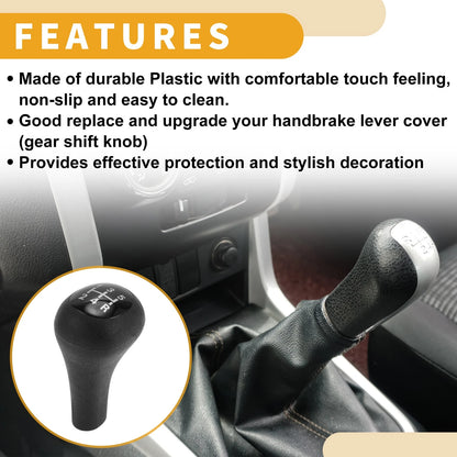 5 Speed Gear Shift Knob for Ford Focus (2003-2007) - Black Plastic Shifter
