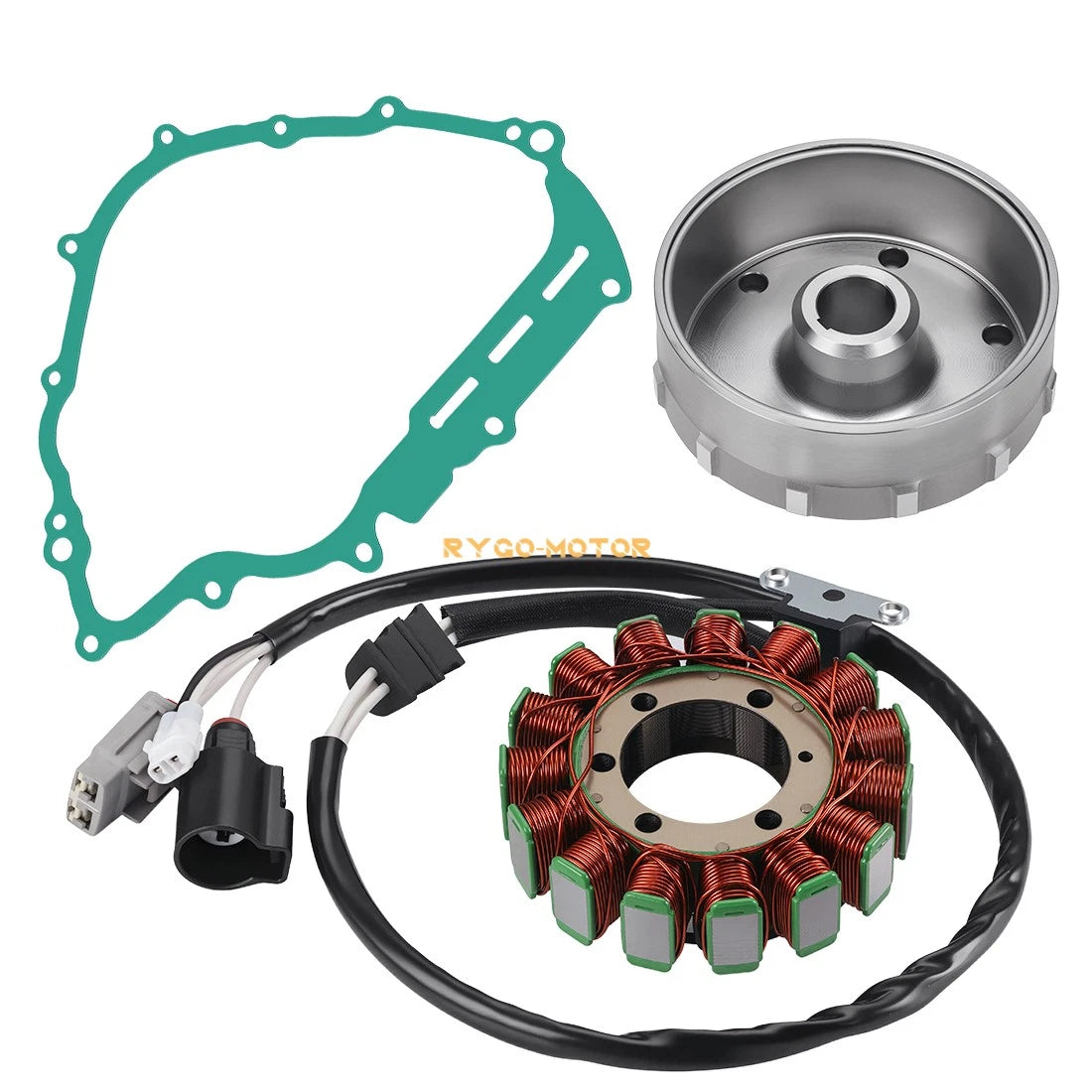 Flywheel rotor and stator with gasket for Yamaha Rhino (2008–2013)