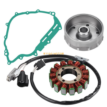 Flywheel rotor and stator with gasket for Yamaha Rhino (2008–2013)