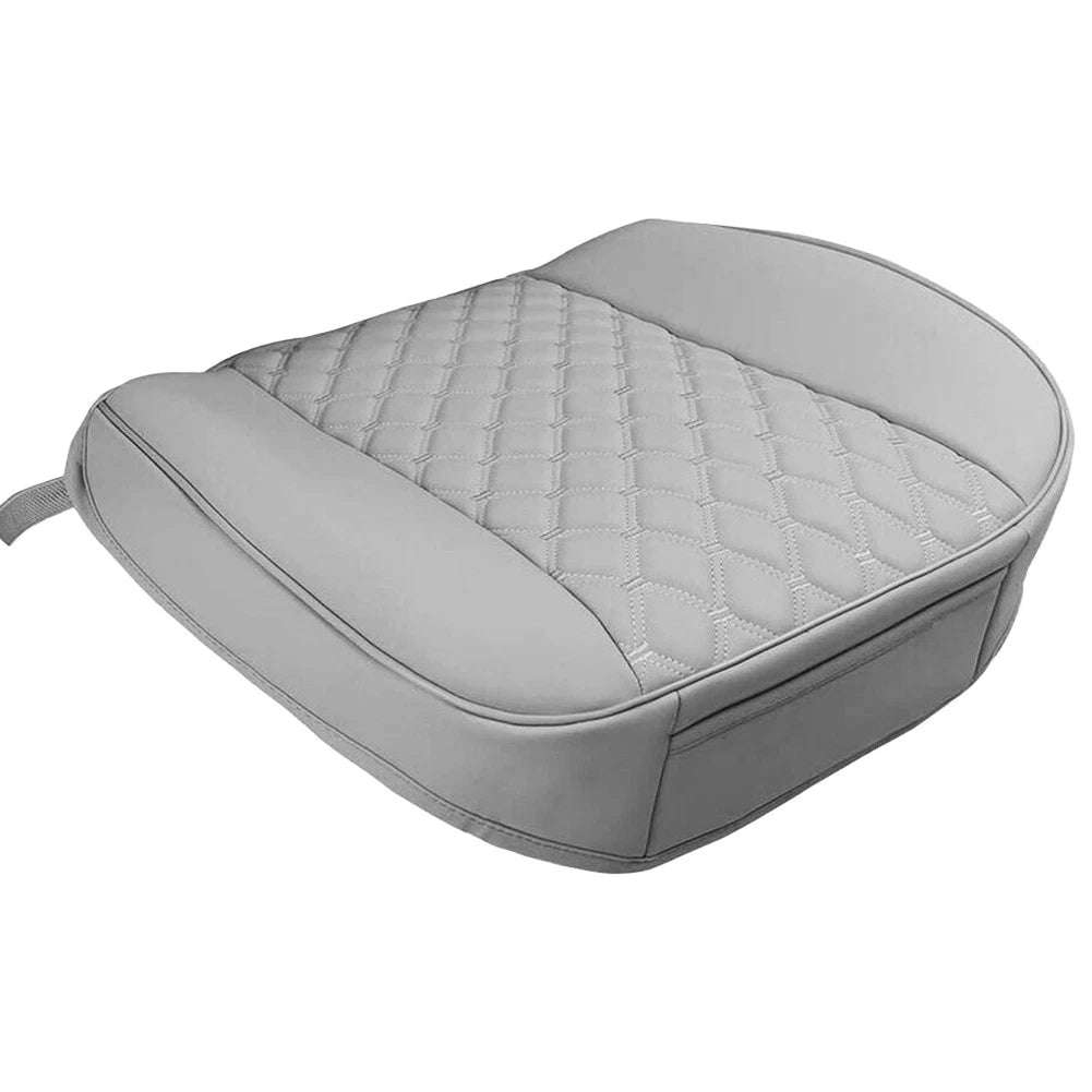 Gray Soft PU Leather Front Seat Pad Cover for Car (Universal Fit)