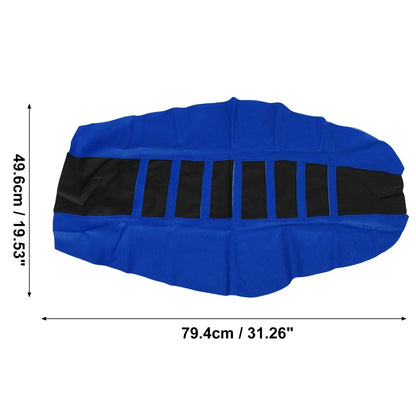 Soft Seat Cover Anti Slip Blue Black for Universal Dirt Bike Motorcycle