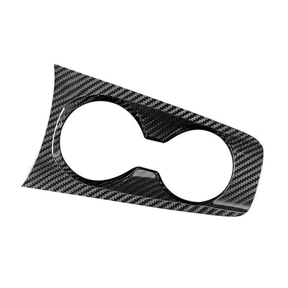 Carbon Fiber Water Cup Holder Panel Cover Trim for Chevrolet Camaro 2010-2015