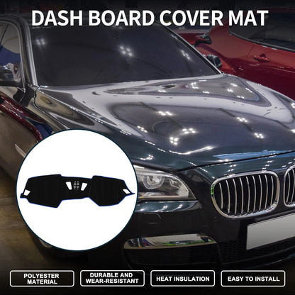 Dashboard Cover Mat for BMW 4 Series (2021) - Sun Protector Pad Black Blue