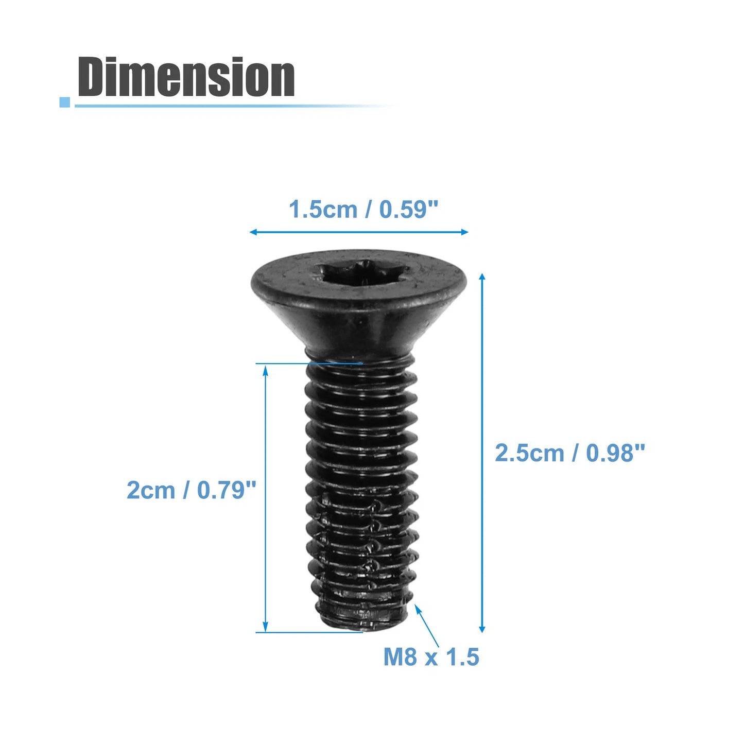 12 x Torx Screws for Jeep Wrangler CJ7 YJ TJ Tailgate Door Bolt (1976-2006)