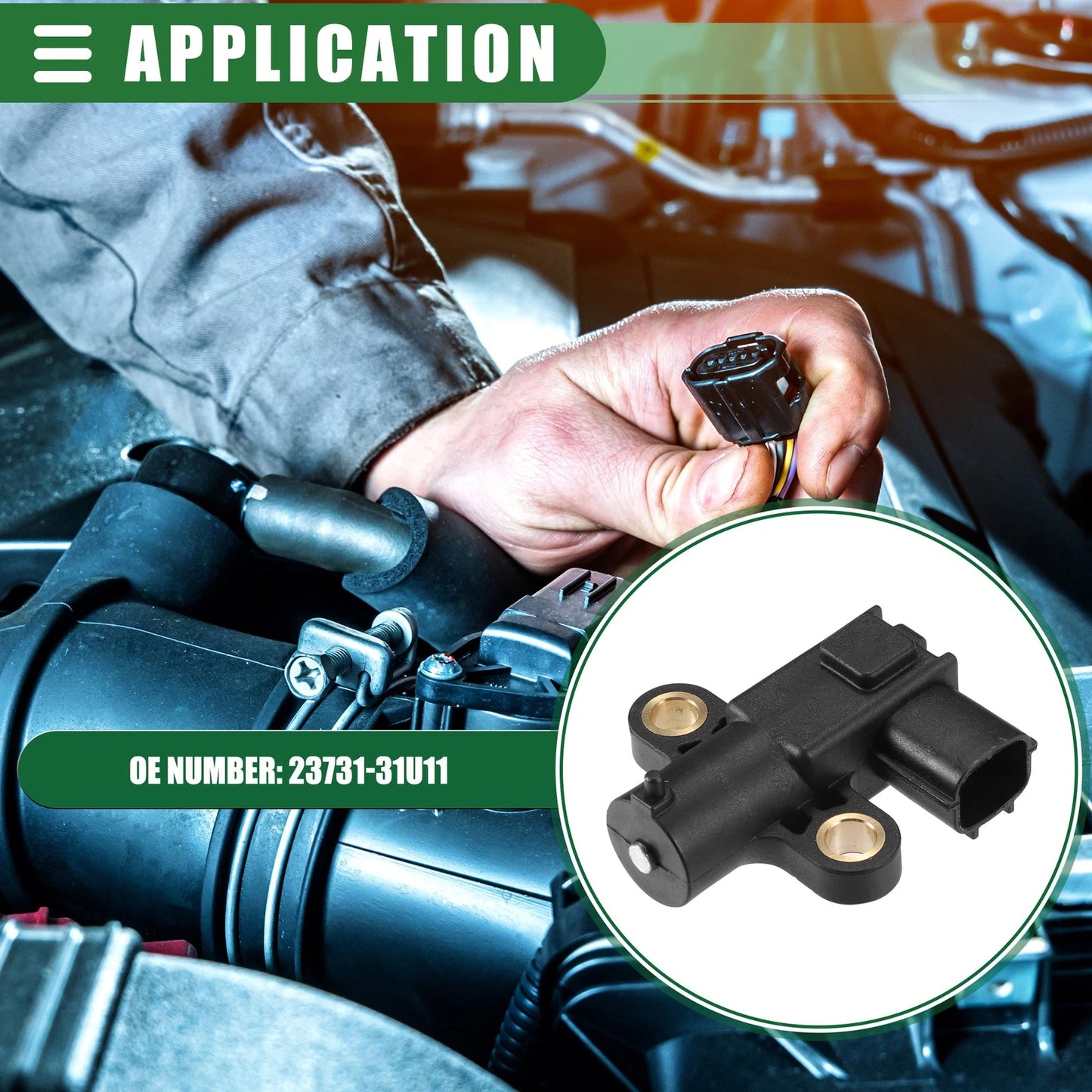 Crankshaft Position Sensor for Infiniti QX4 3.5L ABS Black
