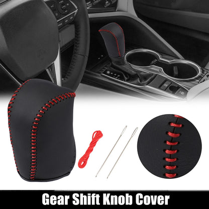 Black Faux Leather Gear Shift Knob Cover for Toyota Camry (2007–2011)