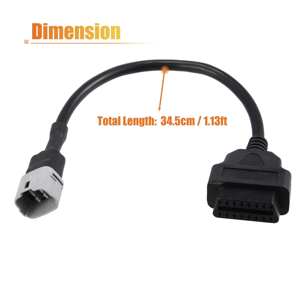 6 Pin to OBDII Diagnostic Cable Cord 34.5cm 1.13ft for Suzuki