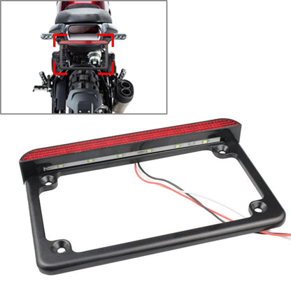 LED Light Motorcycle License Plate Frame & Brake Tail Light Bracket