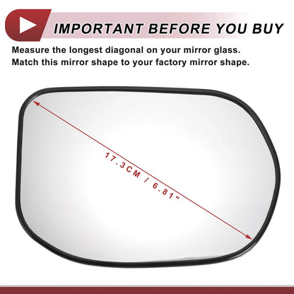 Heated Right Side Mirror Glass for Honda Civic (2008-2011)