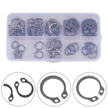 100pcs External Circlips Retaining Ring 8mm-18mm for Universal