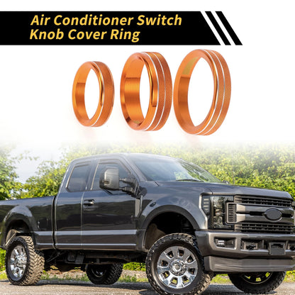 Air Conditioning Button Cover Trim for Ford F-150 XLT (2016-2019) Orange 1 Set