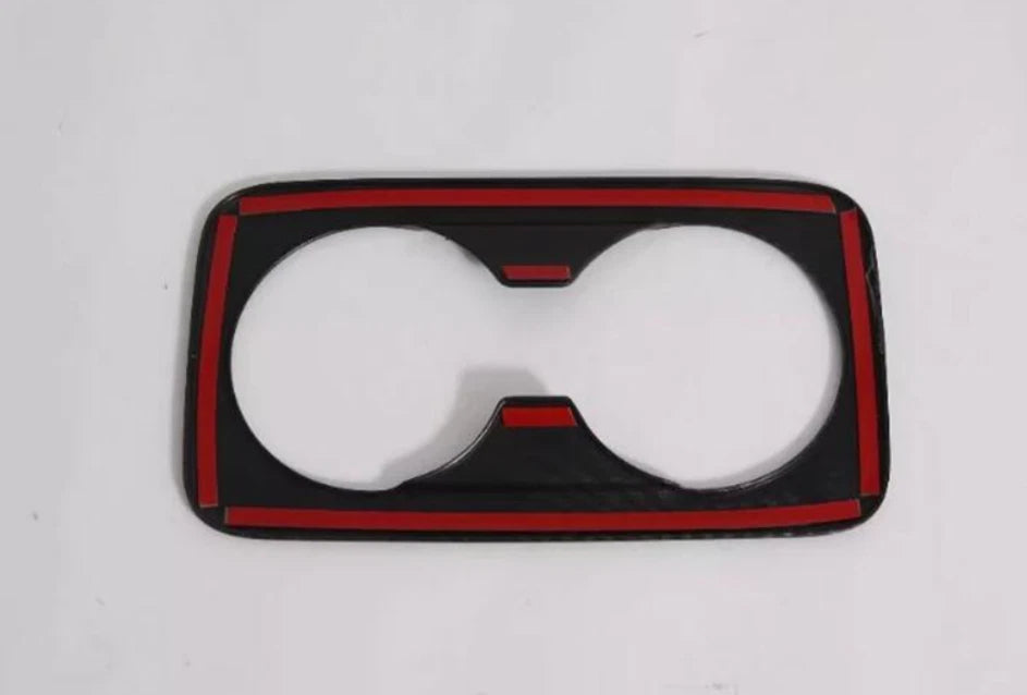 Carbon Fiber Rear Water Cup Holder Frame Cover for Kia Forte K3 (2019-2021)