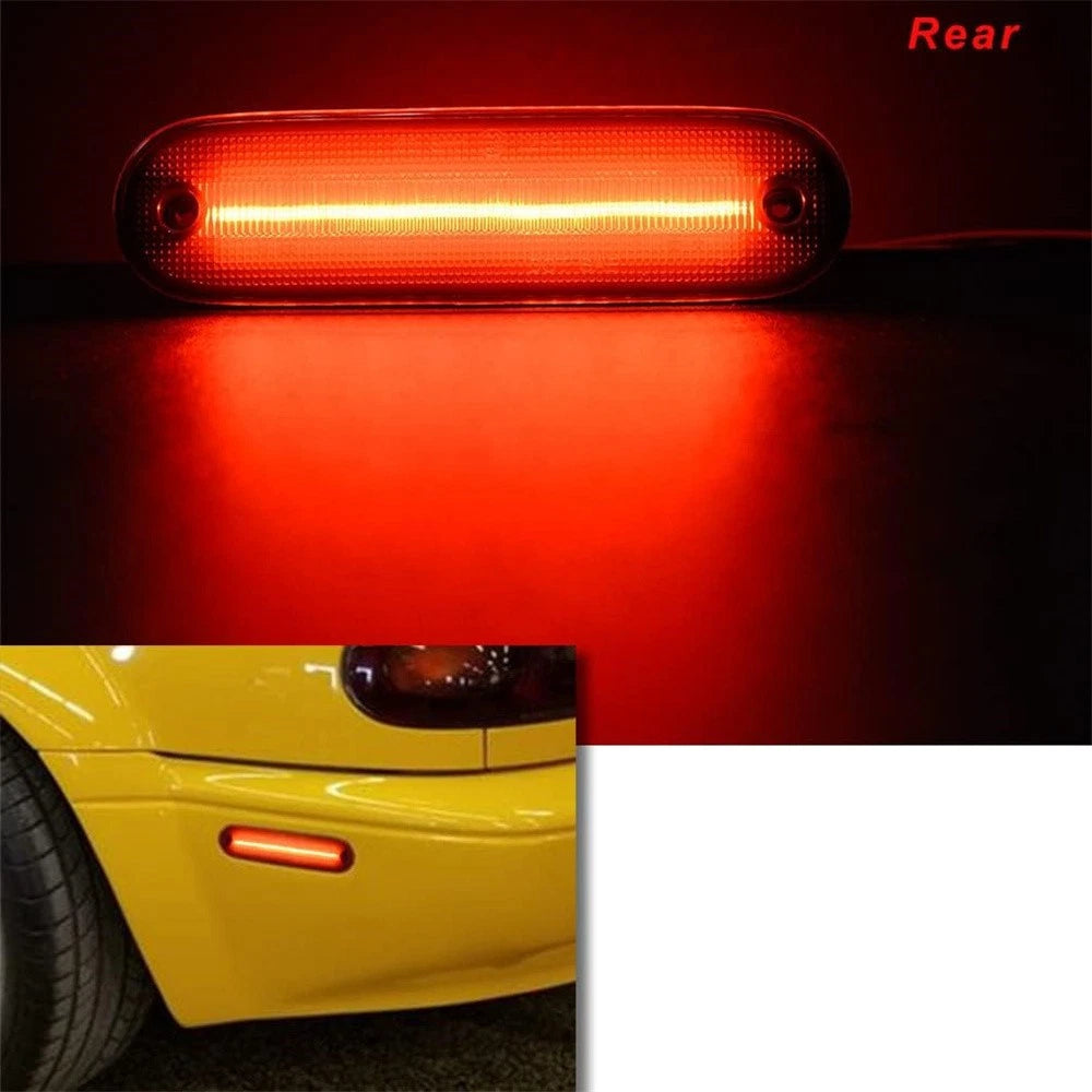 4x Smoked LED Side Marker Lights for Mazda MX-5 Miata (1990-2005)