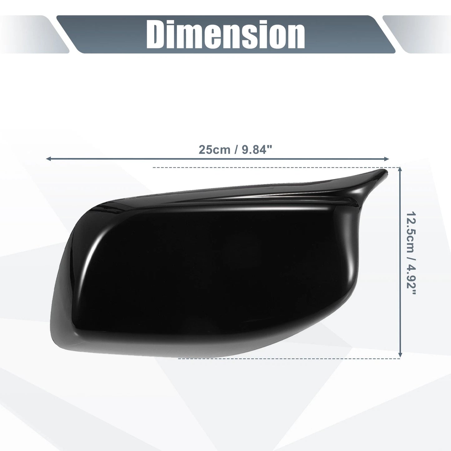 Rearview Mirror Cover Cap Gloss Black for BMW E60 E61 5 Series (2005-2010)