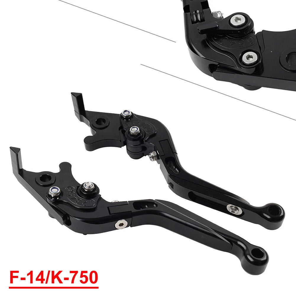 Black Extendable Brake Clutch Levers for Kawasaki Ninja 650R ER6F ER6N (2006-2018)