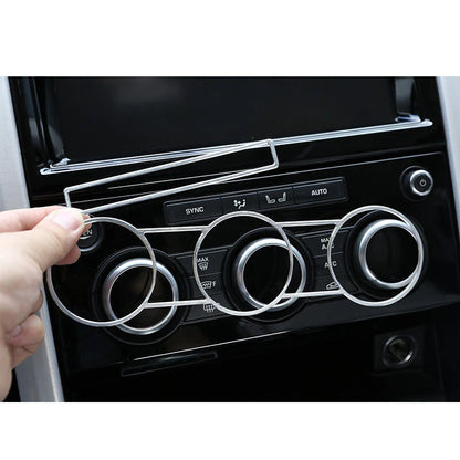 Aluminum AC Stereo Volume Buttons Cover Frame Trim For Range Rover Discovery 5