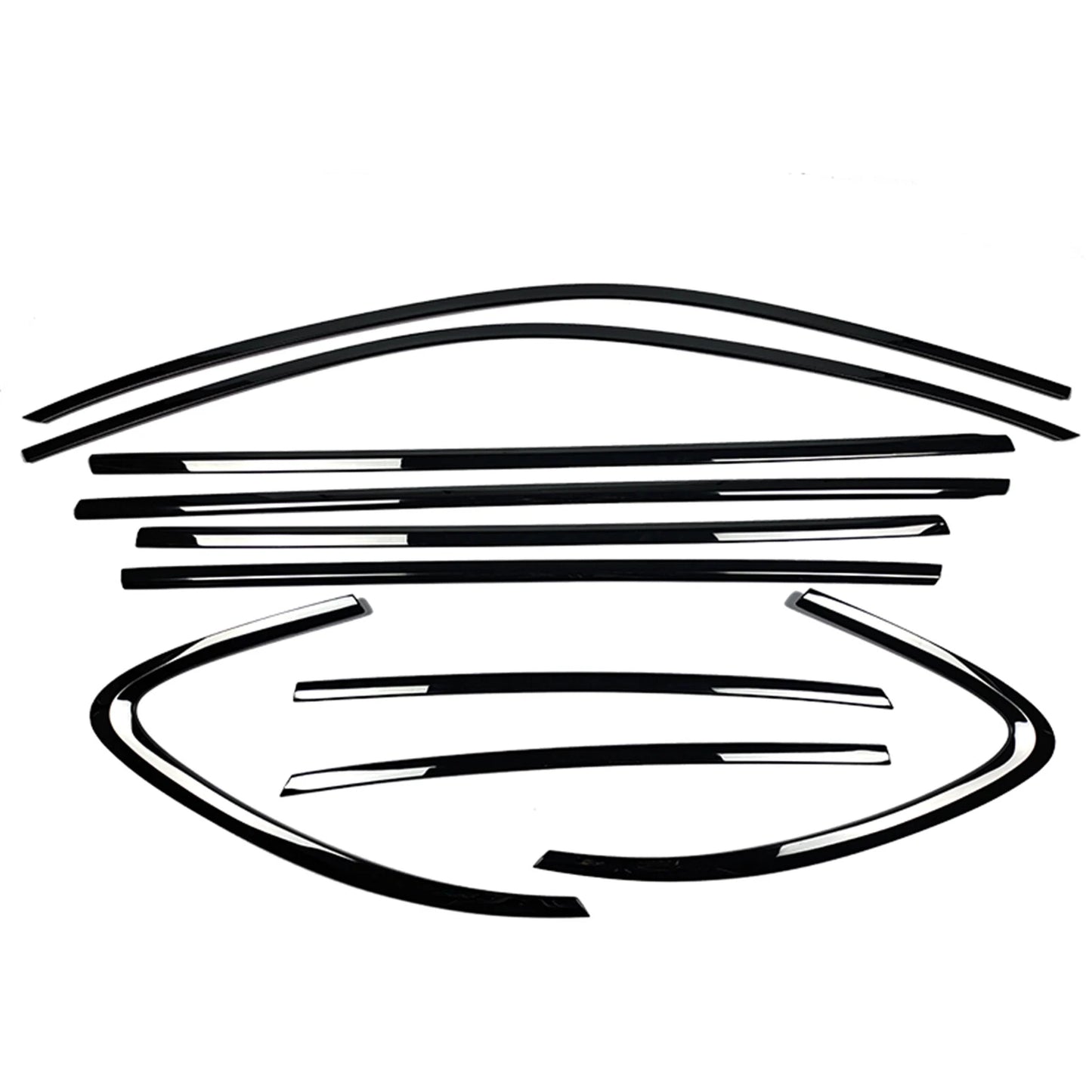 Gloss Black Window Strip Seal Belt Trims for Porsche Macan (2014-2025)