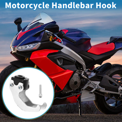 Handlebar Hook Claw Shaped Aluminum Alloy Silver Tone for Motorcycle