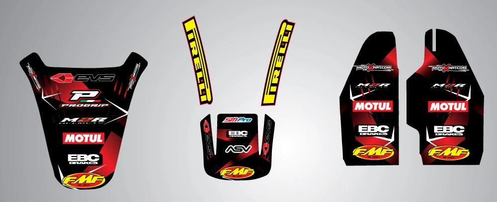 Graphic Trim Kit for Honda CR 85 (2003-2013) - Barbed Style Stickers