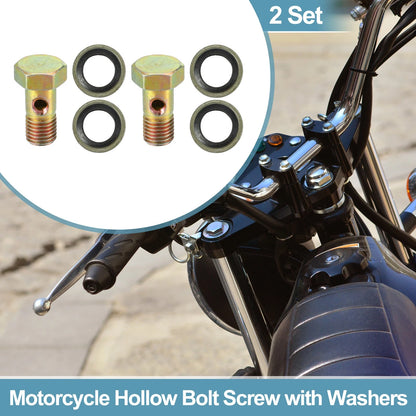 Bolt Screws / 2 x M8x1 23mm Hollow / for Motorcycle