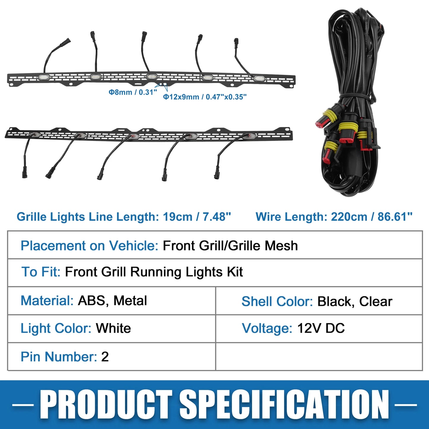 LED Grille Light with Bracket for Toyota Tundra (2014-2020)