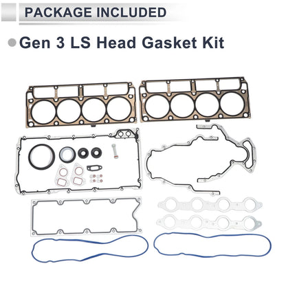 Gen 3 LS Head Gasket Kit for GM Chevy LS1 LS6 LQ4 LQ9 4.8L 5.3L 5.7L (2000-2006)
