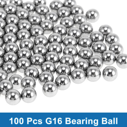 2.5mm Ball Bearing Steel G16 Precision Silver Tone 100 Pcs