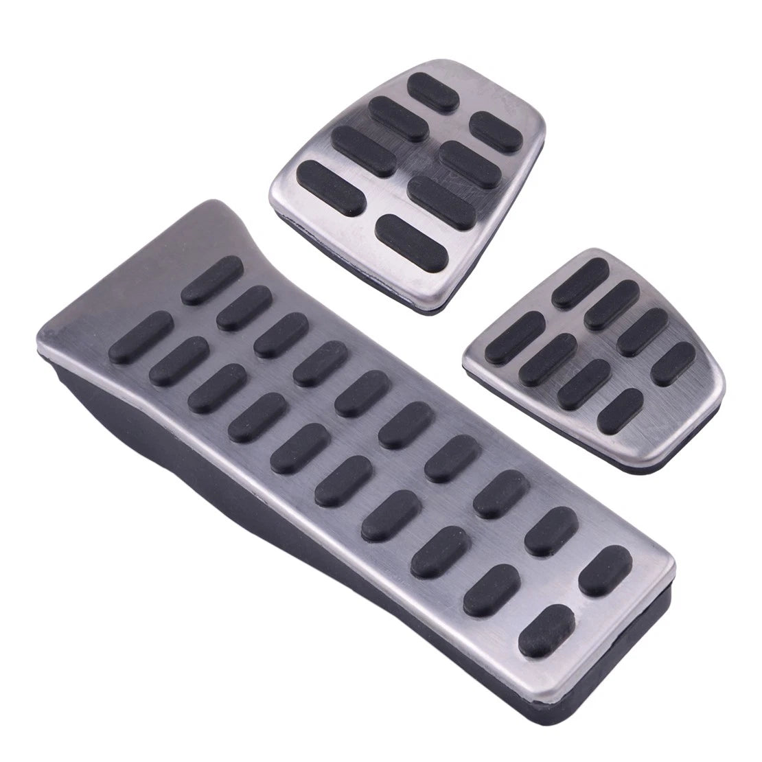 Black & Silver MT Throttle Brake Pedal Plate for Hyundai Sonata, Kia Sportage