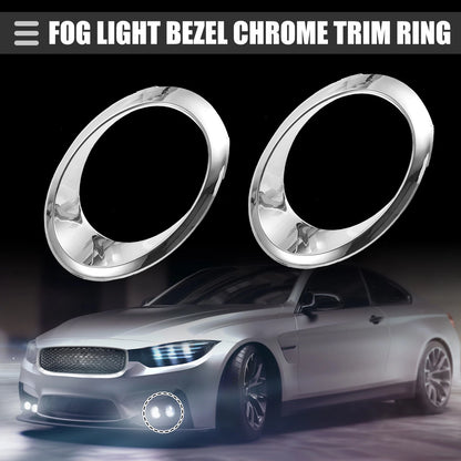 Fog Light Bezel for Ford (DS7Z17E811AA) Chrome Silver Tone (2013-2014)