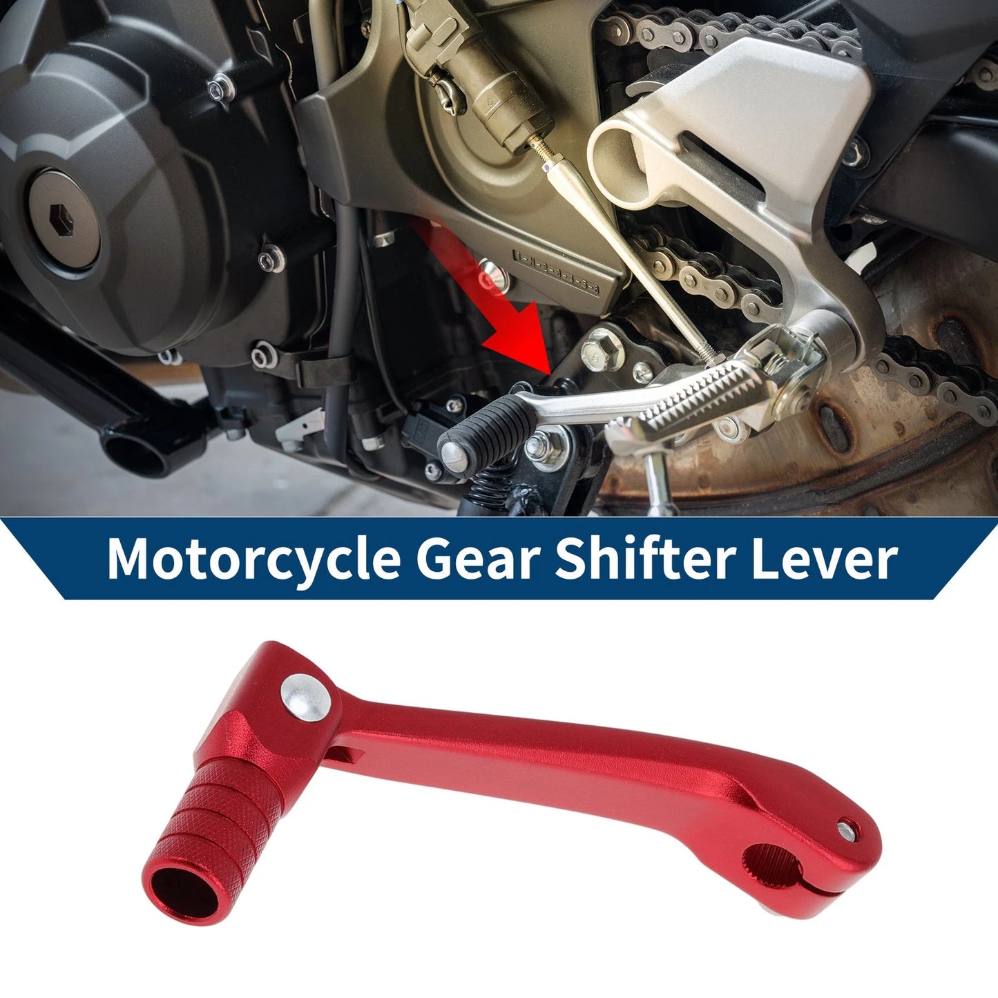 Red Folding Gear Shifter Lever for Honda CRF150F (2003–2017)