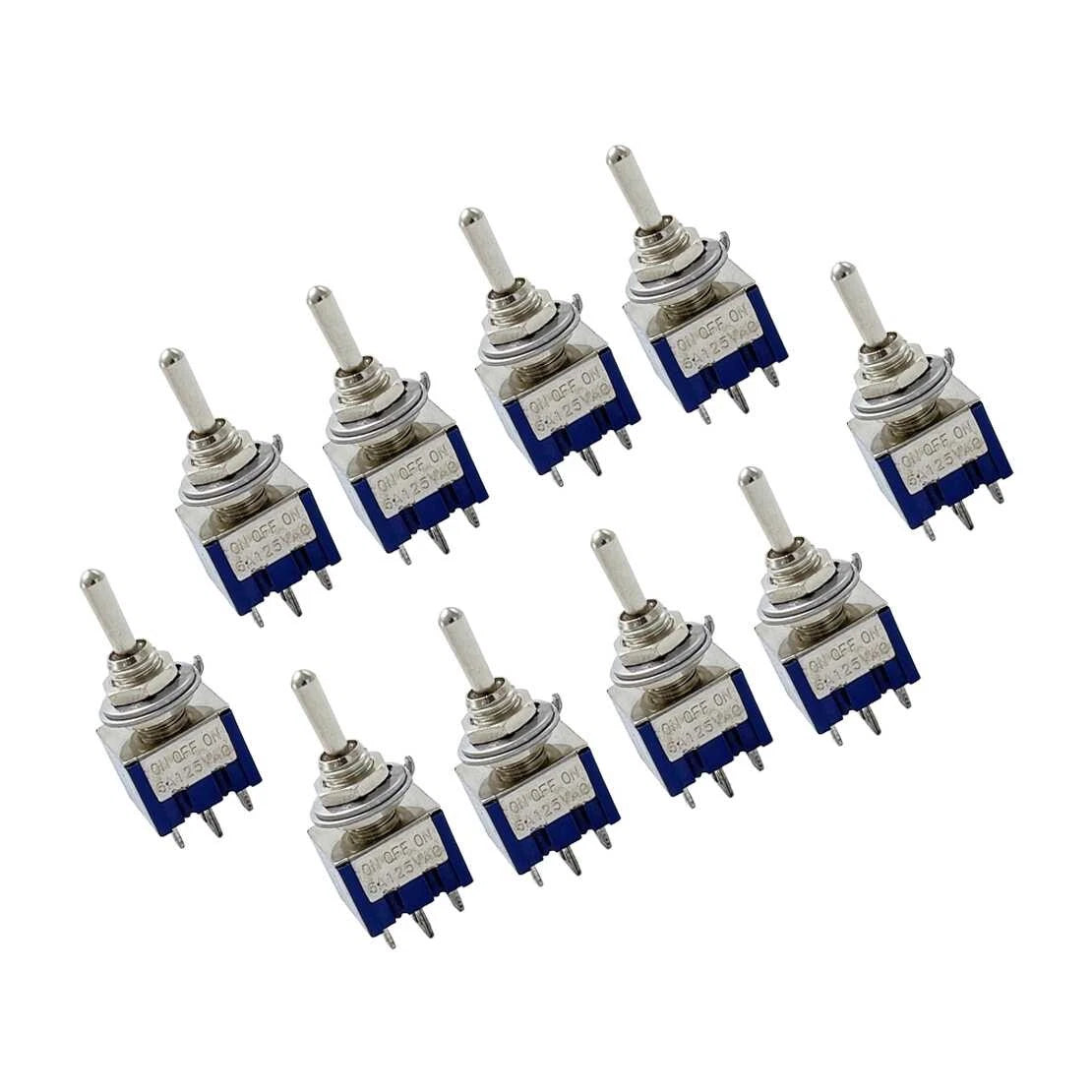 10 x 6PIN 3 Position ON/OFF/ON Mini Toggle Switch for Car Boat