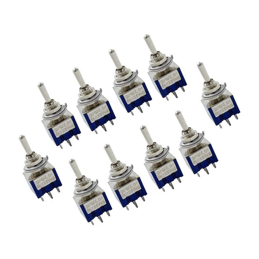 10 x 6PIN 3 Position ON/OFF/ON Mini Toggle Switch for Car Boat