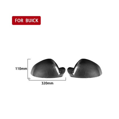 Real Carbon Fiber Stick-on Mirror Caps Cover Trim For Buick Regal 2009-2015