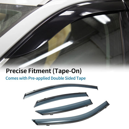 Window Deflectors 1 Set for Toyota Avalon (2019-2022) Side Vent Visor Black