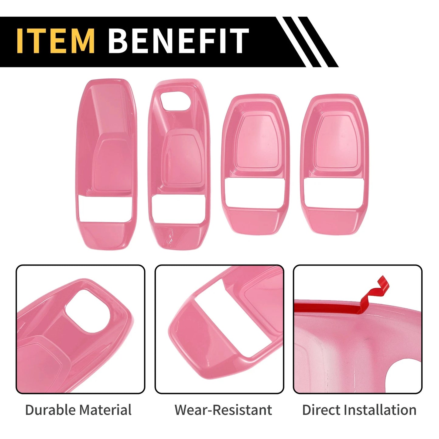 Interior Door Handle Bowl Cover Trims for Jeep Wrangler JL JLU (2018-2023)