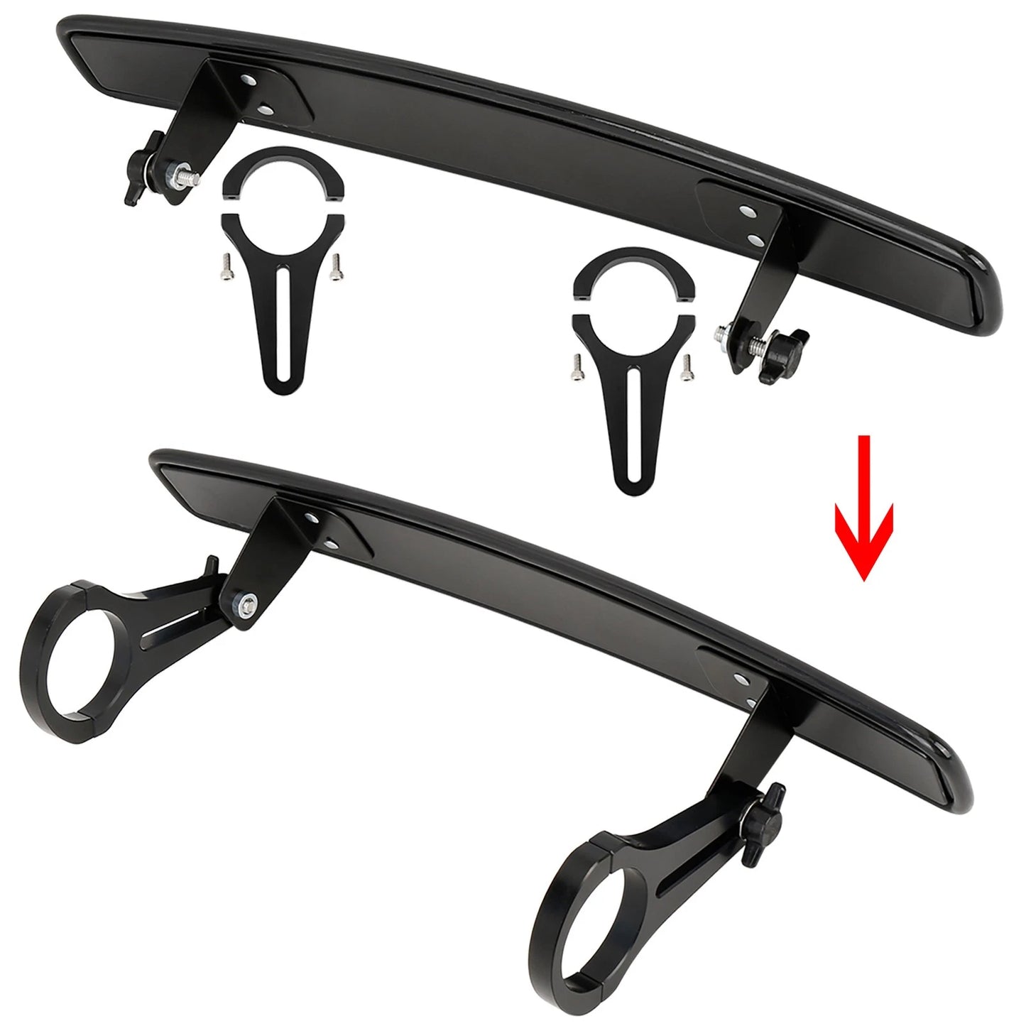 Wide Rear View Convex Mirror / 1.75in Clamp / Mirror for Polaris