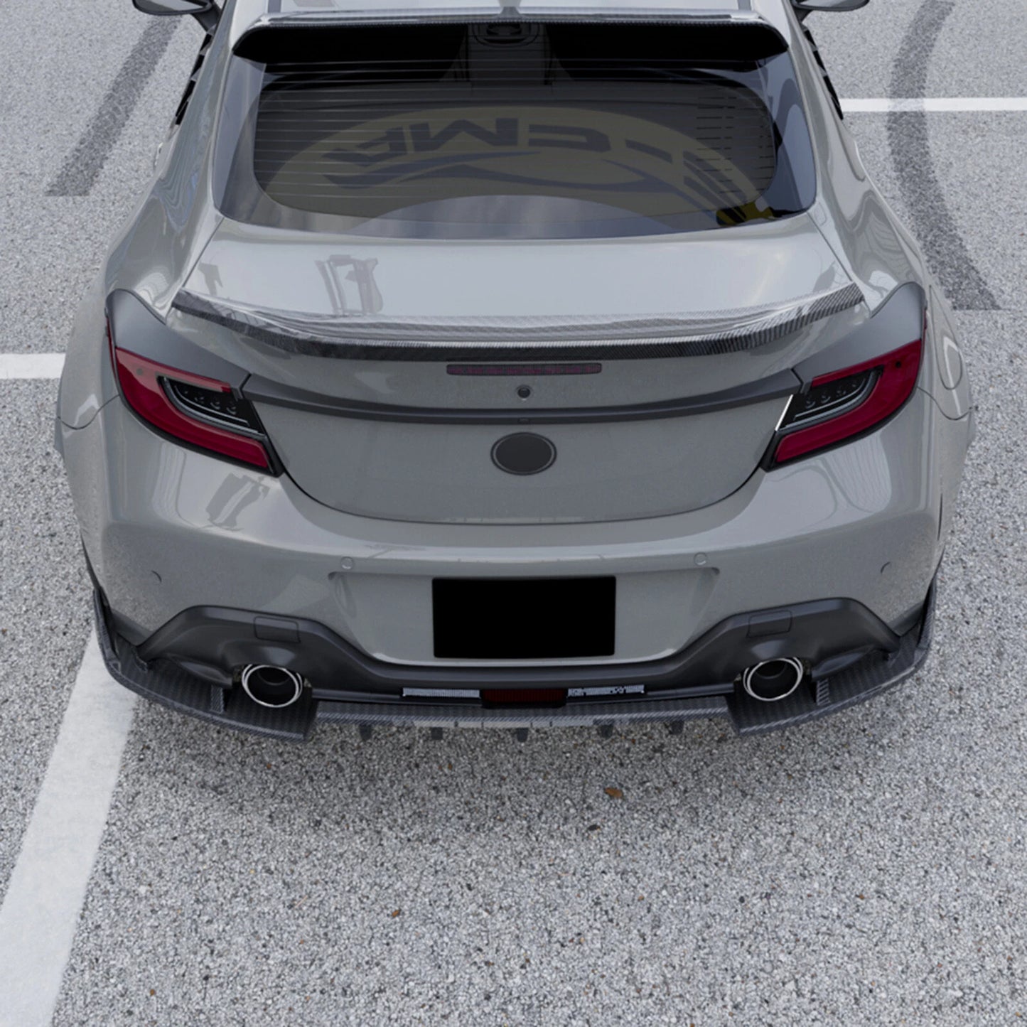 1x Carbon Look Rear Bumper Diffuser Lip for Toyota GR86, Subaru BRZ (2022-2025)